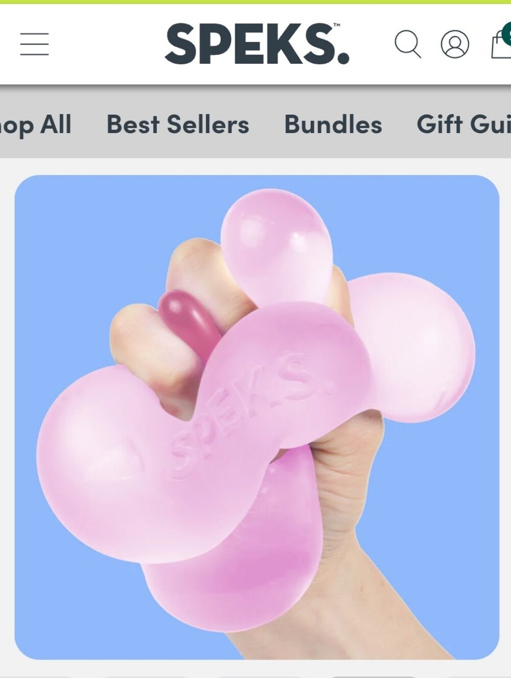 Gump Memory Gel Stress Ball JUMBO MOON JELLY PINK 🍧🫧
